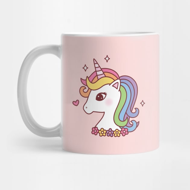 Pretty Unicorn With Rainbow Mane by rustydoodle